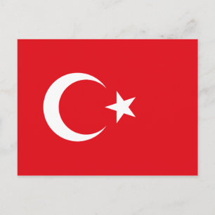 Briefkaart van de Turkse vlag