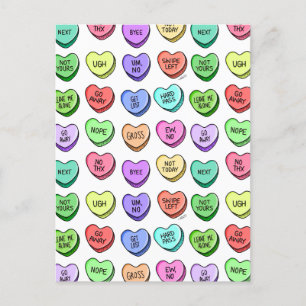 Briefkaart van de Valentijn van afwijzing