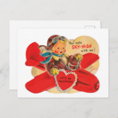 Briefkaart van de Valentijn van de Retro  (Voorkant / Achterkant)