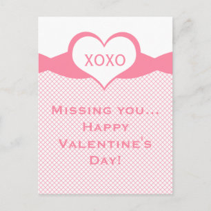 Briefkaart van de Valentijn van de zure hars, roze