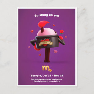 Briefkaart van de valentijnse voor Scorpio