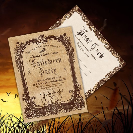  Briefkaart van de Victoriaans Gothic Halloween Pa