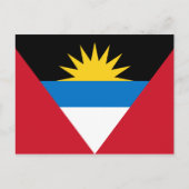 Briefkaart van de vlag van Antigua en Barbuda (Voorkant)