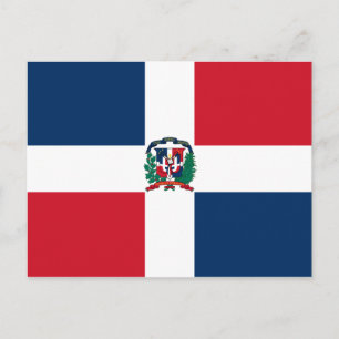 Briefkaart van de vlag van de Dominicaanse Republi