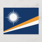 Briefkaart van de vlag van de Marshalleilanden (Voorkant)