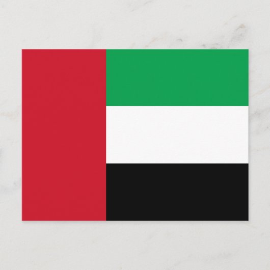 Briefkaart van de vlag van de Verenigde Arabische (Voorkant)