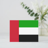 Briefkaart van de vlag van de Verenigde Arabische (Staand voorkant)