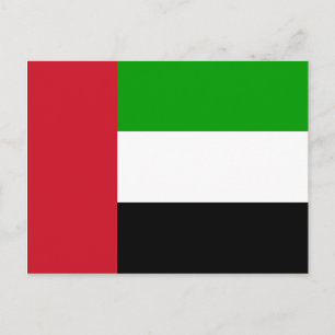 Briefkaart van de vlag van de Verenigde Arabische 