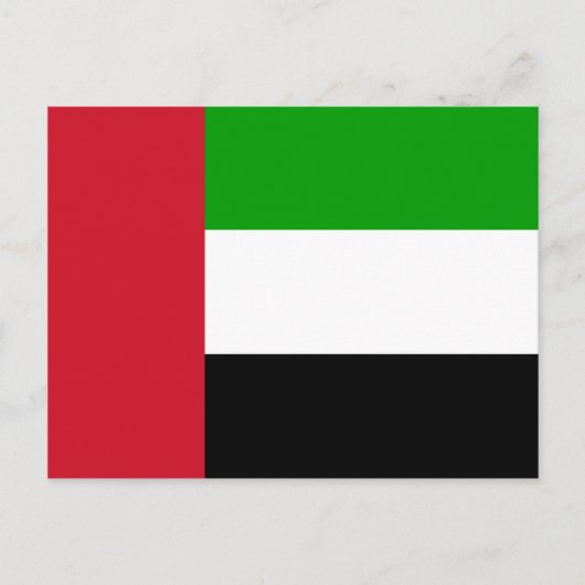 Briefkaart van de vlag van de Verenigde Arabische (Voorkant)