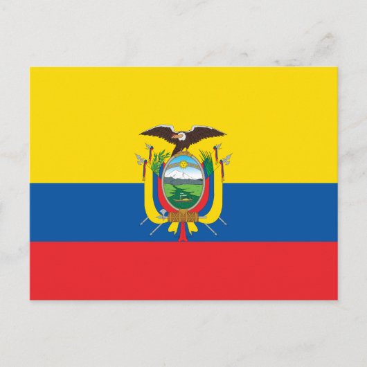 Briefkaart van de vlag van Ecuador (Ecuadoraan) (Voorkant)