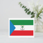 Briefkaart van de vlag van Equatoriaal-Guinea (Staand voorkant)