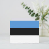 Briefkaart van de vlag van Estland (Estland) (Staand voorkant)