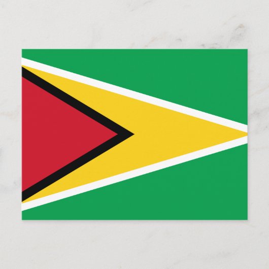 Briefkaart van de vlag van Guyana (Guyanese) (Voorkant)