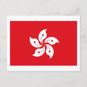 Briefkaart van de vlag van Hongkong