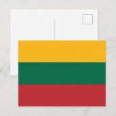 Briefkaart van de vlag van Litouwen (Litouws) (Voorkant / Achterkant)