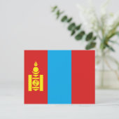 Briefkaart van de vlag van Mongolië (Staand voorkant)
