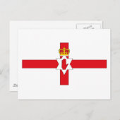 Briefkaart van de vlag van Noord-Ierland (Voorkant / Achterkant)