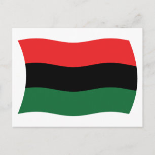 Briefkaart van de vlag van Pan African (UNIA)