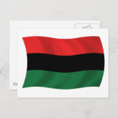 Briefkaart van de vlag van Pan African (UNIA) (Voorkant / Achterkant)
