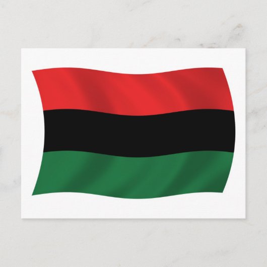 Briefkaart van de vlag van Pan African (UNIA) (Voorkant)
