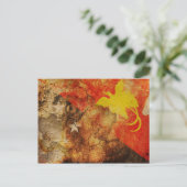 Briefkaart van de vlag van Papoea-Nieuw-Guinea (Staand voorkant)