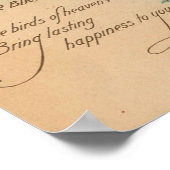  Briefkaart van de vogelstand Poster (Hoek)