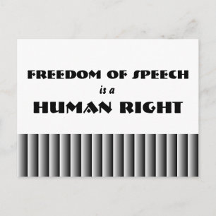 Briefkaart van de vrijheid van meningsuiting