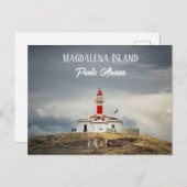Briefkaart van de vuurtoren van het eiland Magdale (Voorkant / Achterkant)