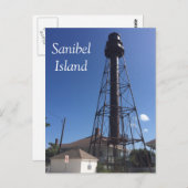 Briefkaart van de vuurtoren van Sanibel Island (Voorkant / Achterkant)