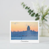 Briefkaart van de vuurtoren van Suomenlinna (Staand voorkant)