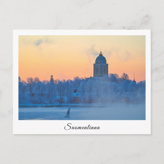 Briefkaart van de vuurtoren van Suomenlinna (Voorkant)