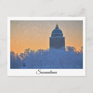 Briefkaart van de vuurtoren van Suomenlinna