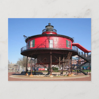 Briefkaart van de vuurtoren van zeven voetgangers