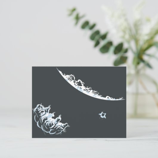 Briefkaart van de waterbeer (horizontaal) (Staand voorkant)