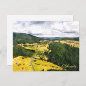 Briefkaart van de Waterverf Krkonoše Mountains (Voorkant / Achterkant)