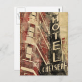 Briefkaart van de Waterverf van het Hotel van (Voorkant / Achterkant)