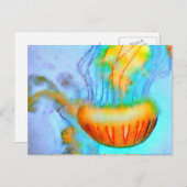 Briefkaart van de Waterverf van kwallen (Voorkant / Achterkant)