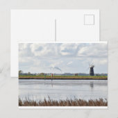 Briefkaart van de windmolen van de Norfolk Broads (Voorkant / Achterkant)