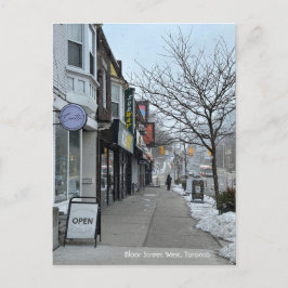 Briefkaart van de winter in Bloor Street West, Tor
