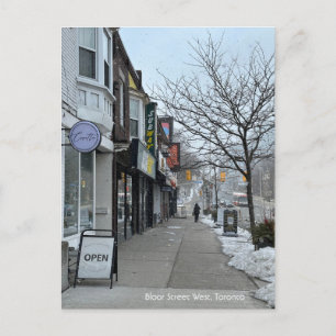 Briefkaart van de winter in Bloor Street West, Tor