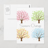 Briefkaart van de winterbomen in het voorjaar van  (Voorkant / Achterkant)