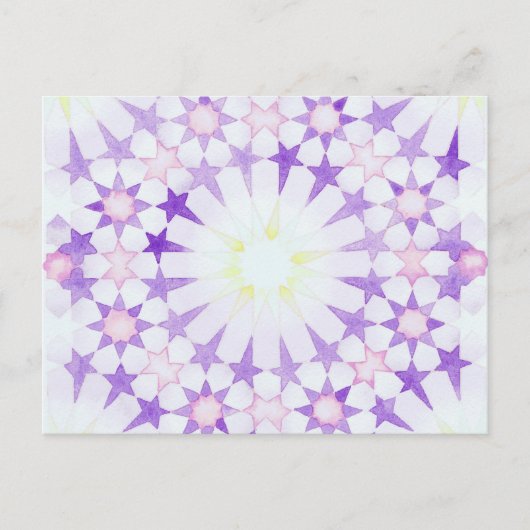 briefkaart van de "Wisteria"-islamitische meetkund (Voorkant)