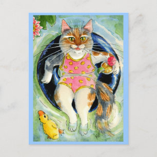 Briefkaart van de zomervakantie, die je hier wenst