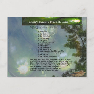 Briefkaart van de Zucchini Chocolate Cake van Loui
