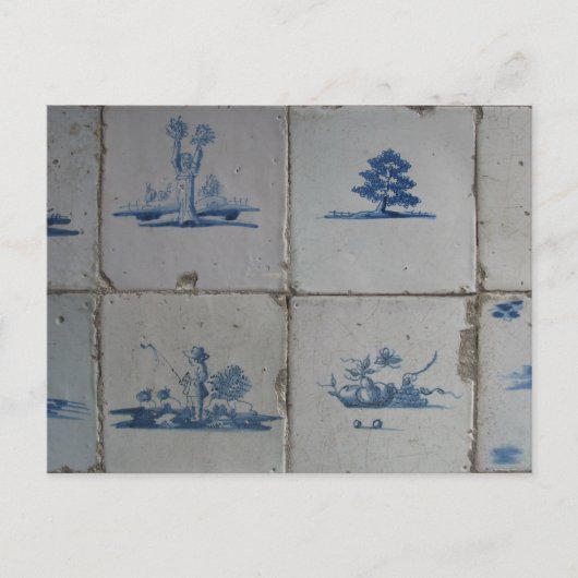 Briefkaart van Delft Blue Tiles (Voorkant)