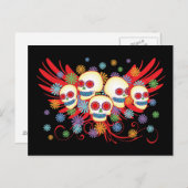 Briefkaart van Dia de los Muertos (Voorkant / Achterkant)