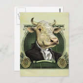 Briefkaart van dollaire koeien (Voorkant / Achterkant)