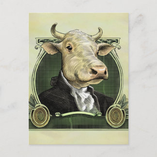 Briefkaart van dollaire koeien