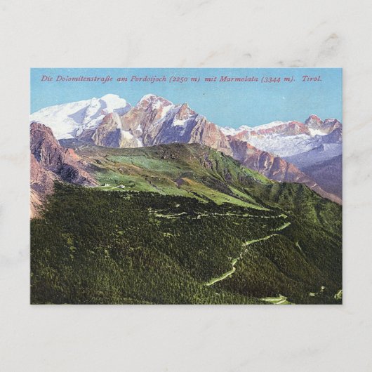 Briefkaart van Dolomites Italiaans Briefkaart (Voorkant)