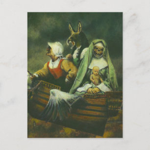 Briefkaart van drie heks